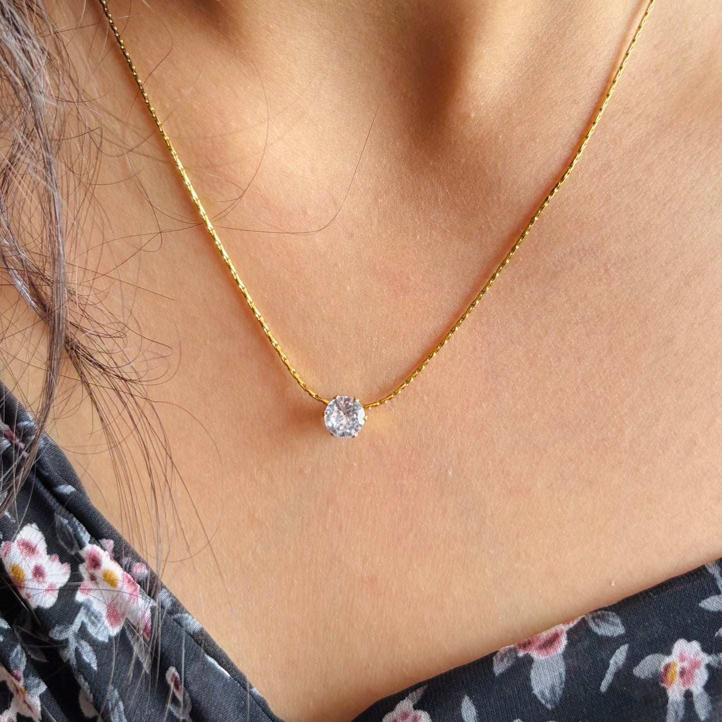 White Stone Necklace