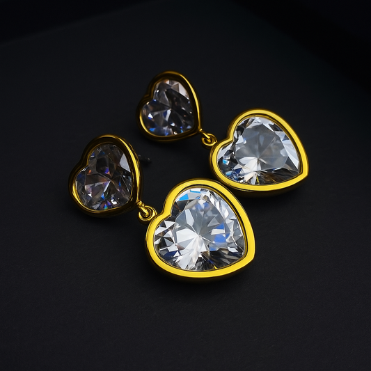 Dual Heart Earrings