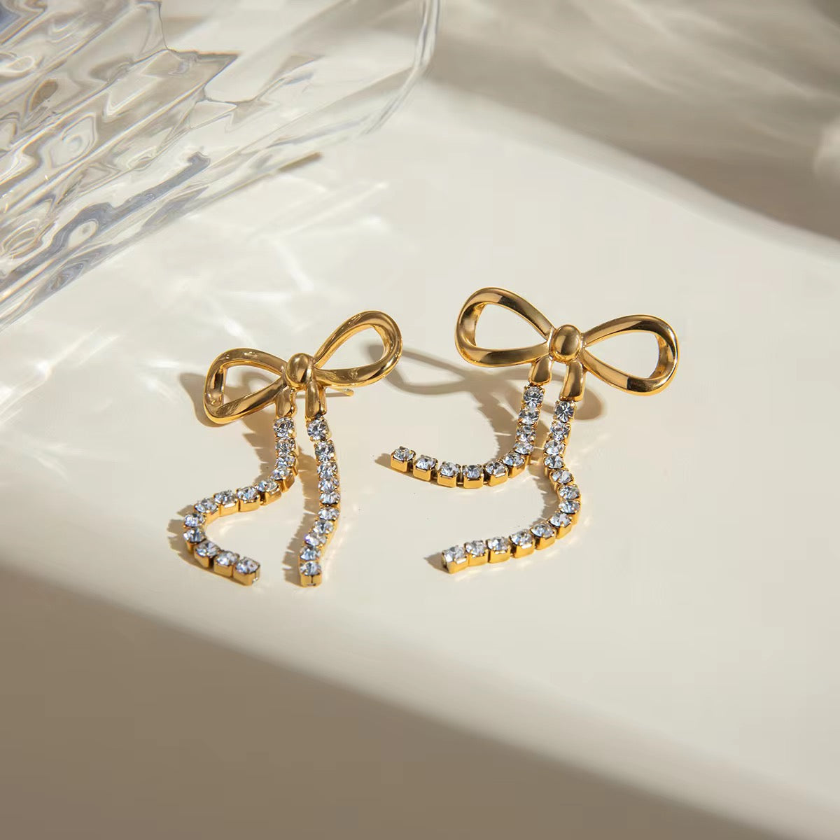 Golden Bow Earrings