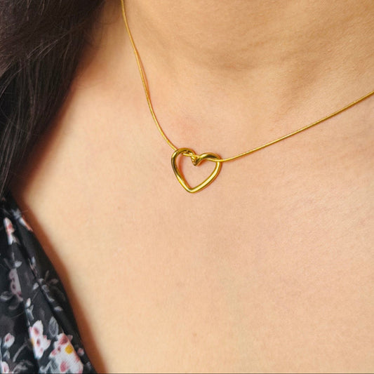 Hollow Heart Necklace