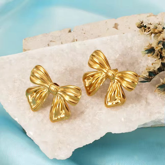 Goldie Bow Studs