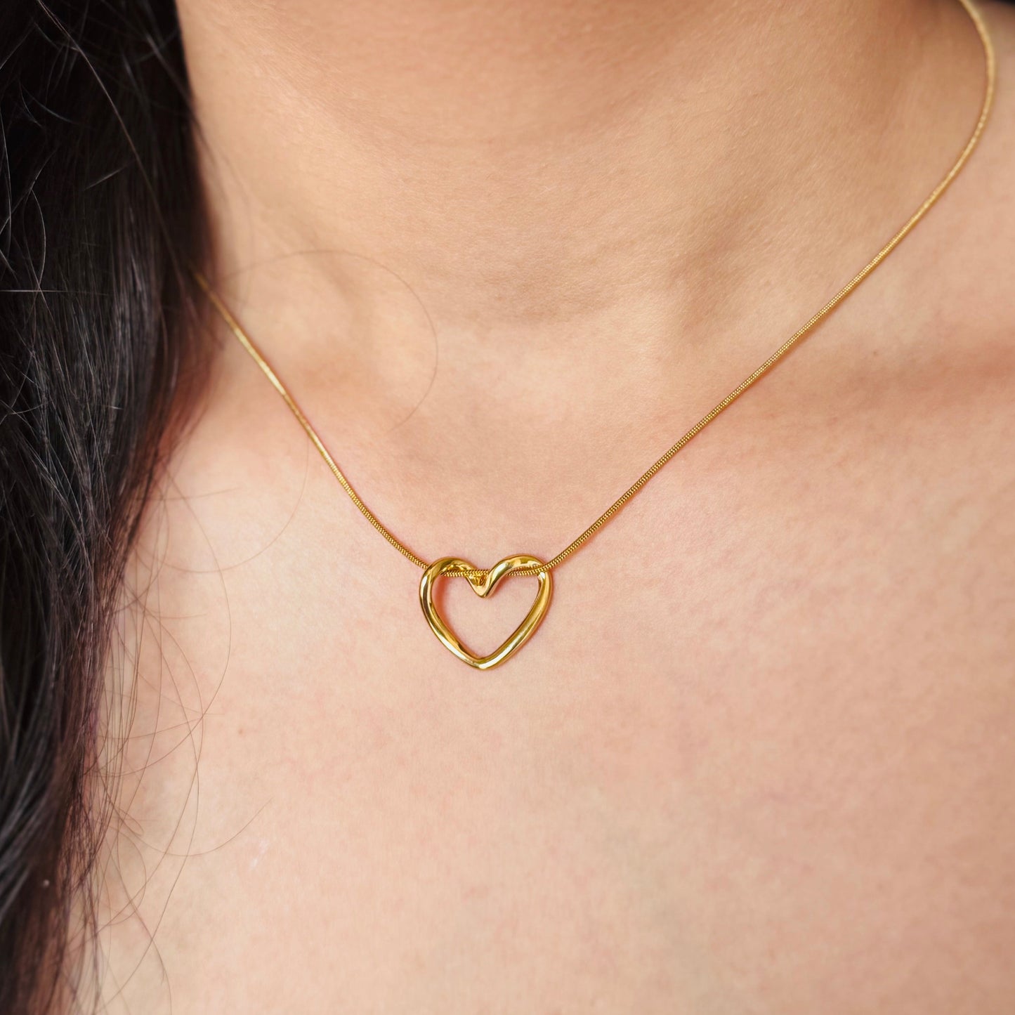 Hollow Heart Necklace