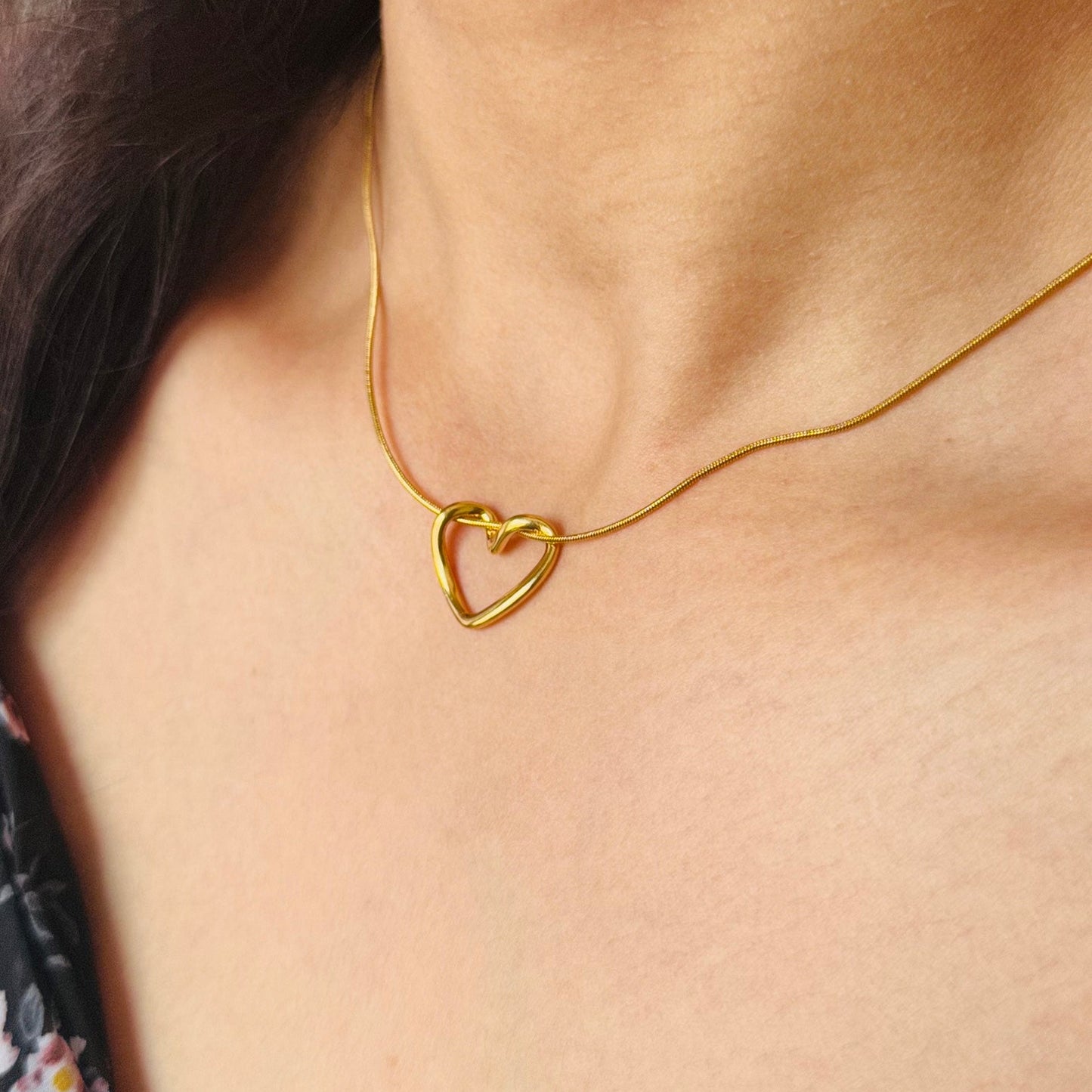 Hollow Heart Necklace