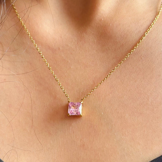Pink Stone Necklace