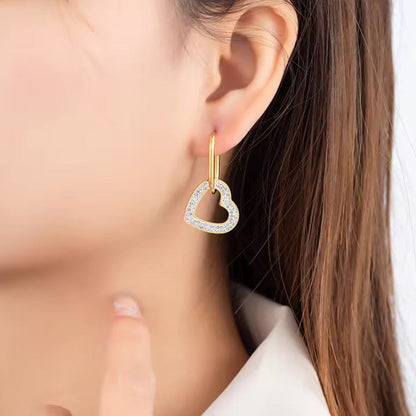 Heart Huggies Earrings