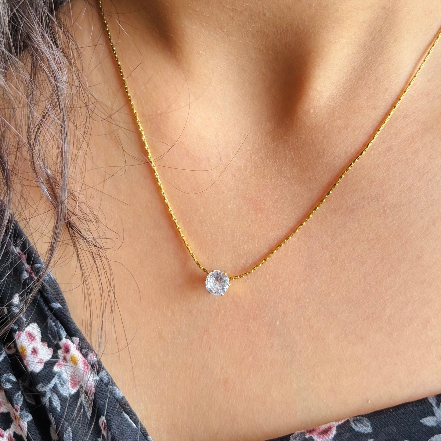 White Stone Necklace