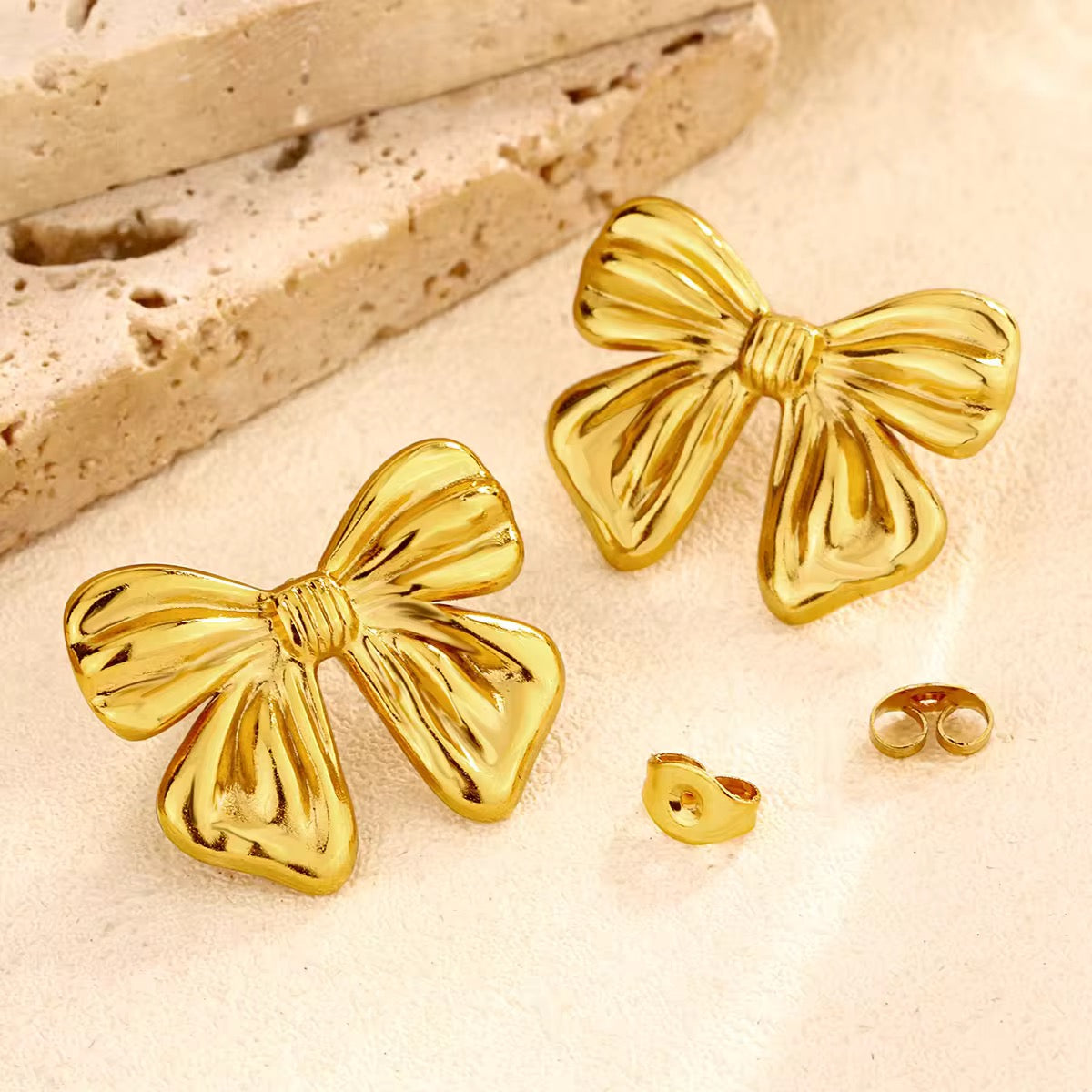 Goldie Bow Studs