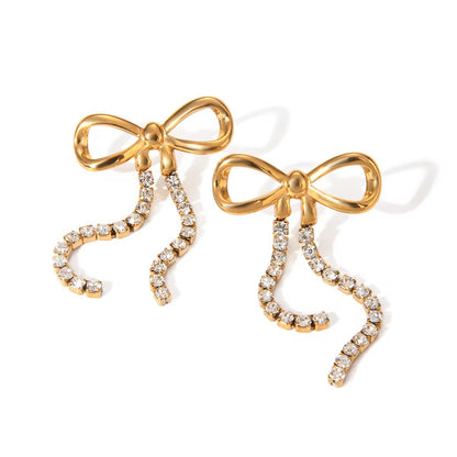 Golden Bow Earrings