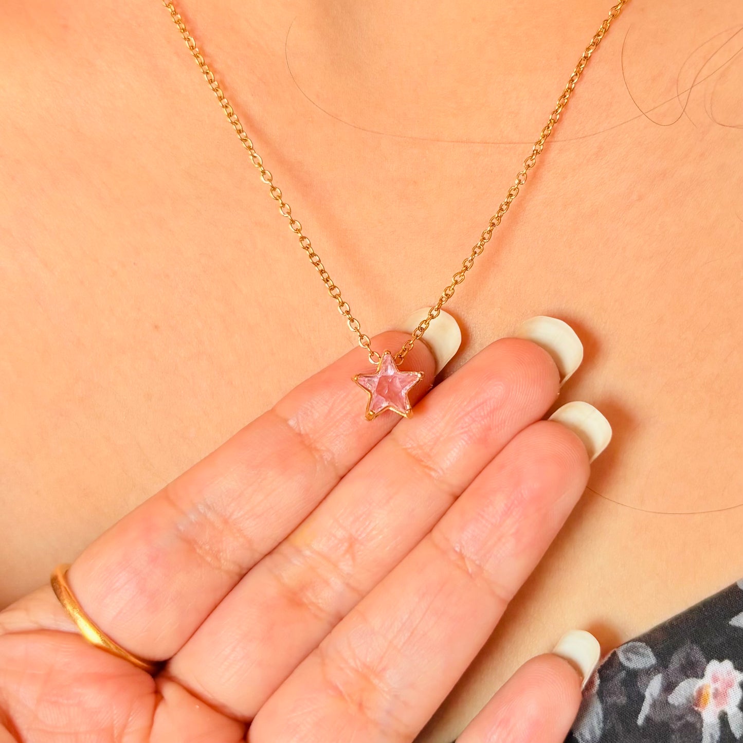 Blush Star Necklace