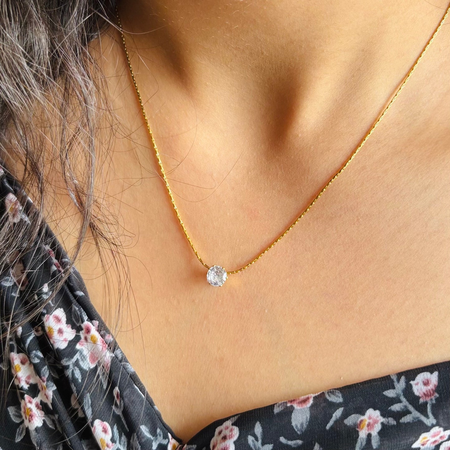 White Stone Necklace