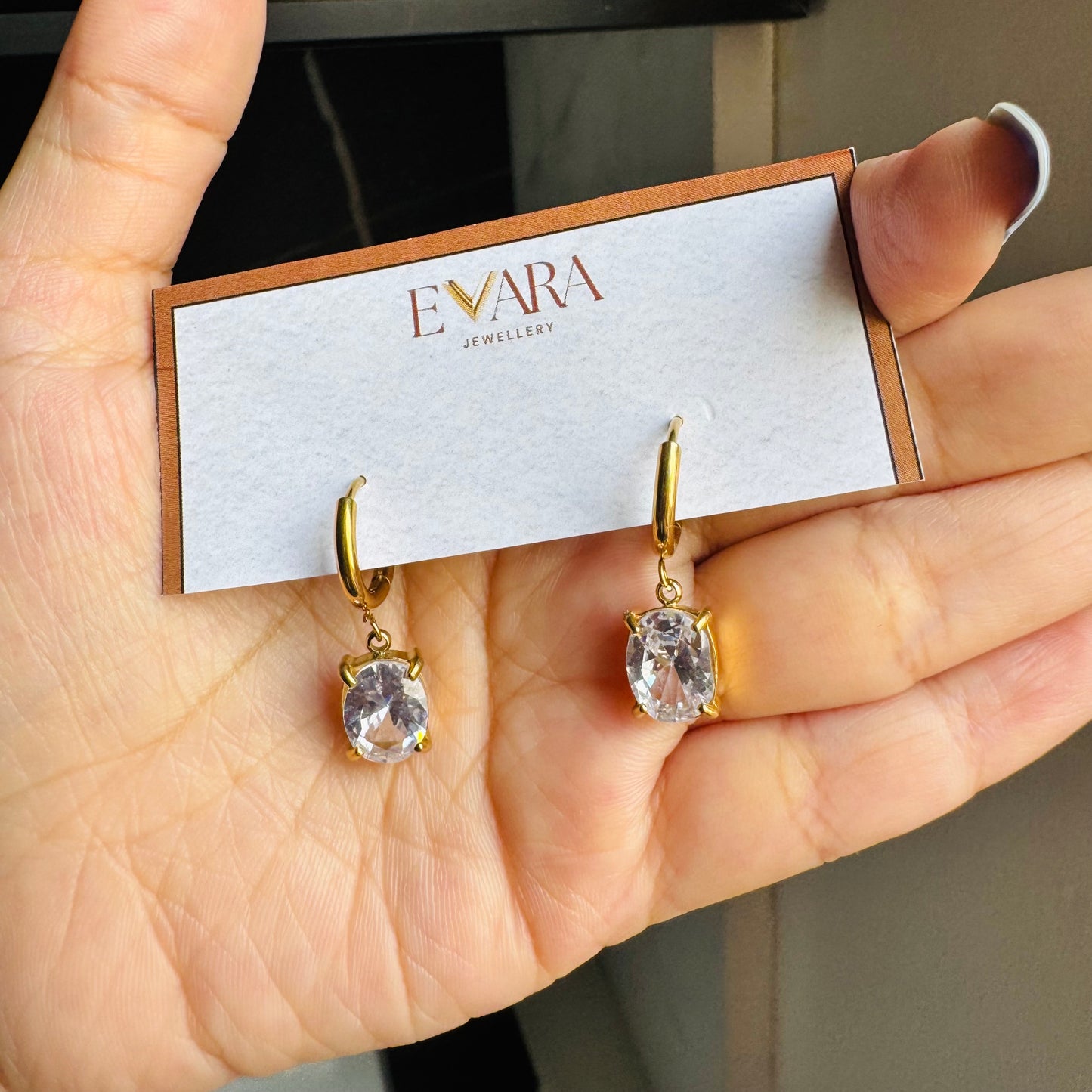 Stone Drops Earrings