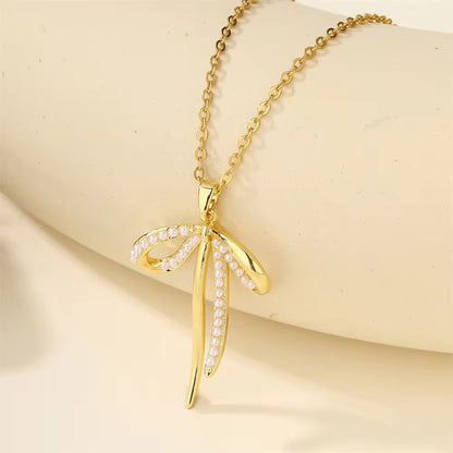 Pearl n Bow Necklace