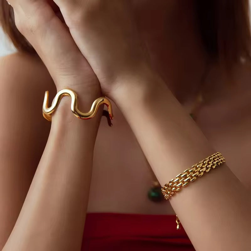Wavy Cuff Bangle