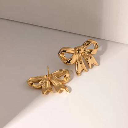 Golden Bow Studs