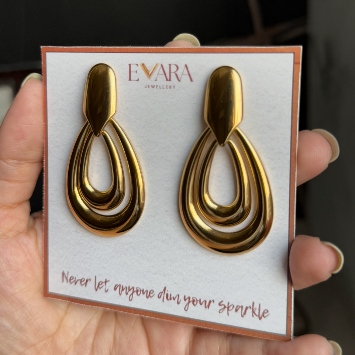Golden Drop Earrings