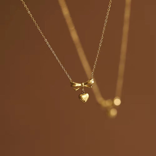Heart n Bow Necklace