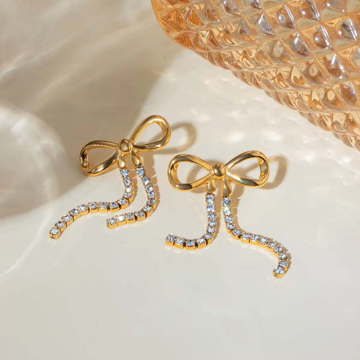 Golden Bow Earrings