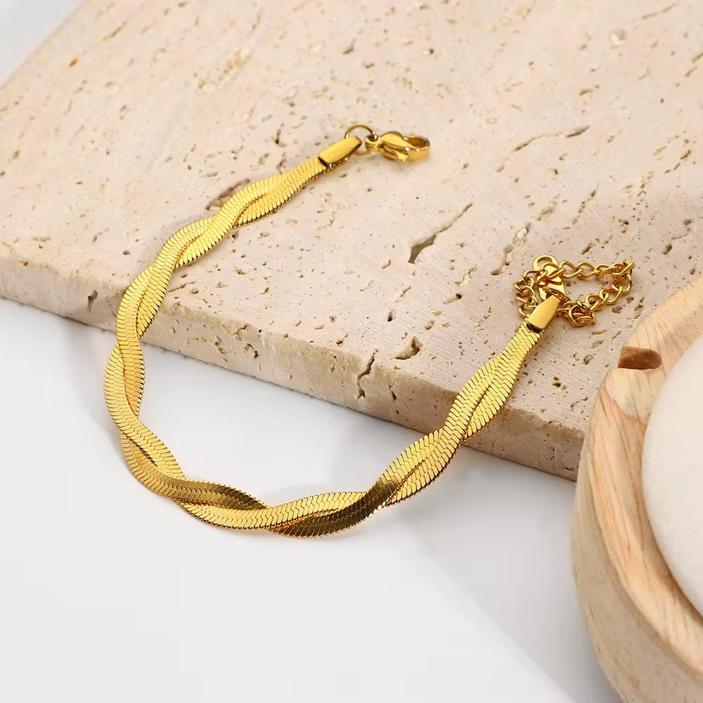 Golden Twist Bracelet