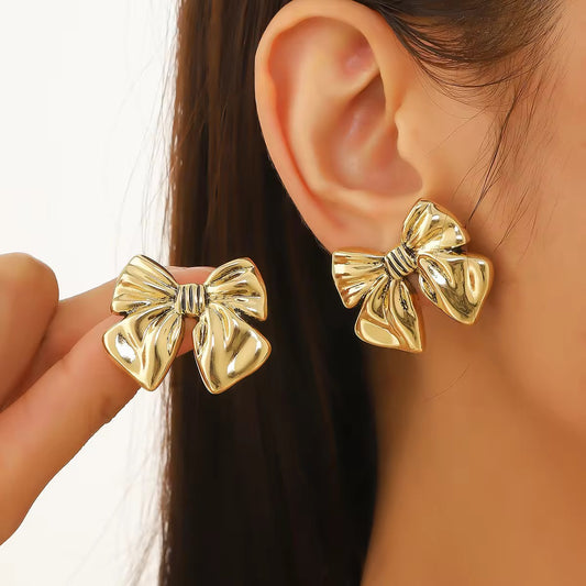 Goldie Bow Studs