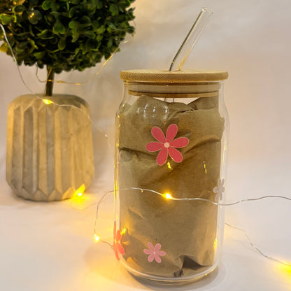 Glass Sipper with Wooden Lid