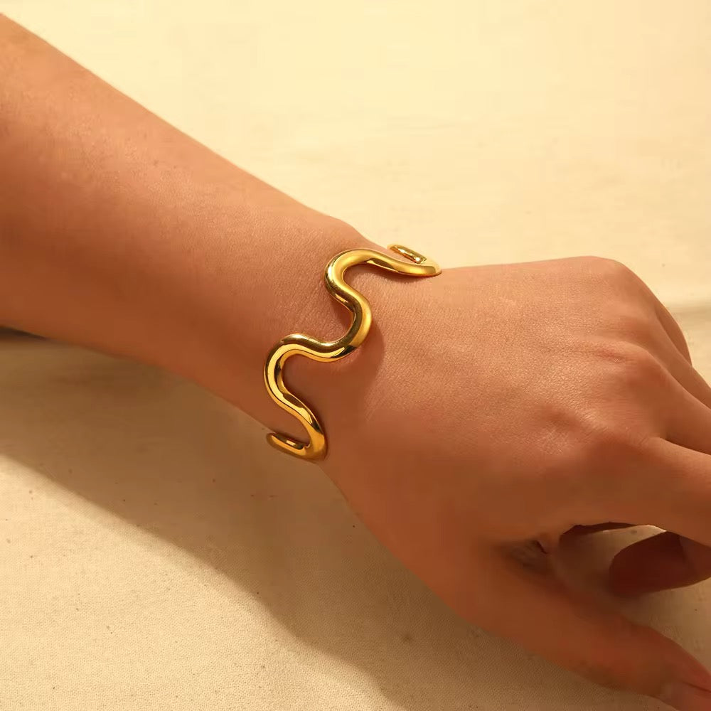 Wavy Cuff Bangle