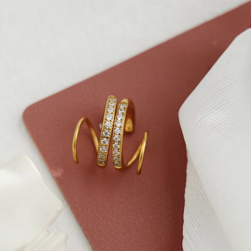 Crystal Curl Earrings