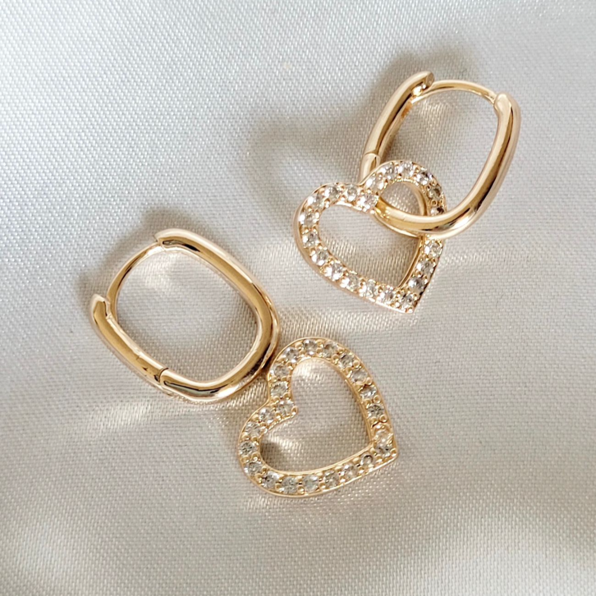 Heart Huggies Earrings