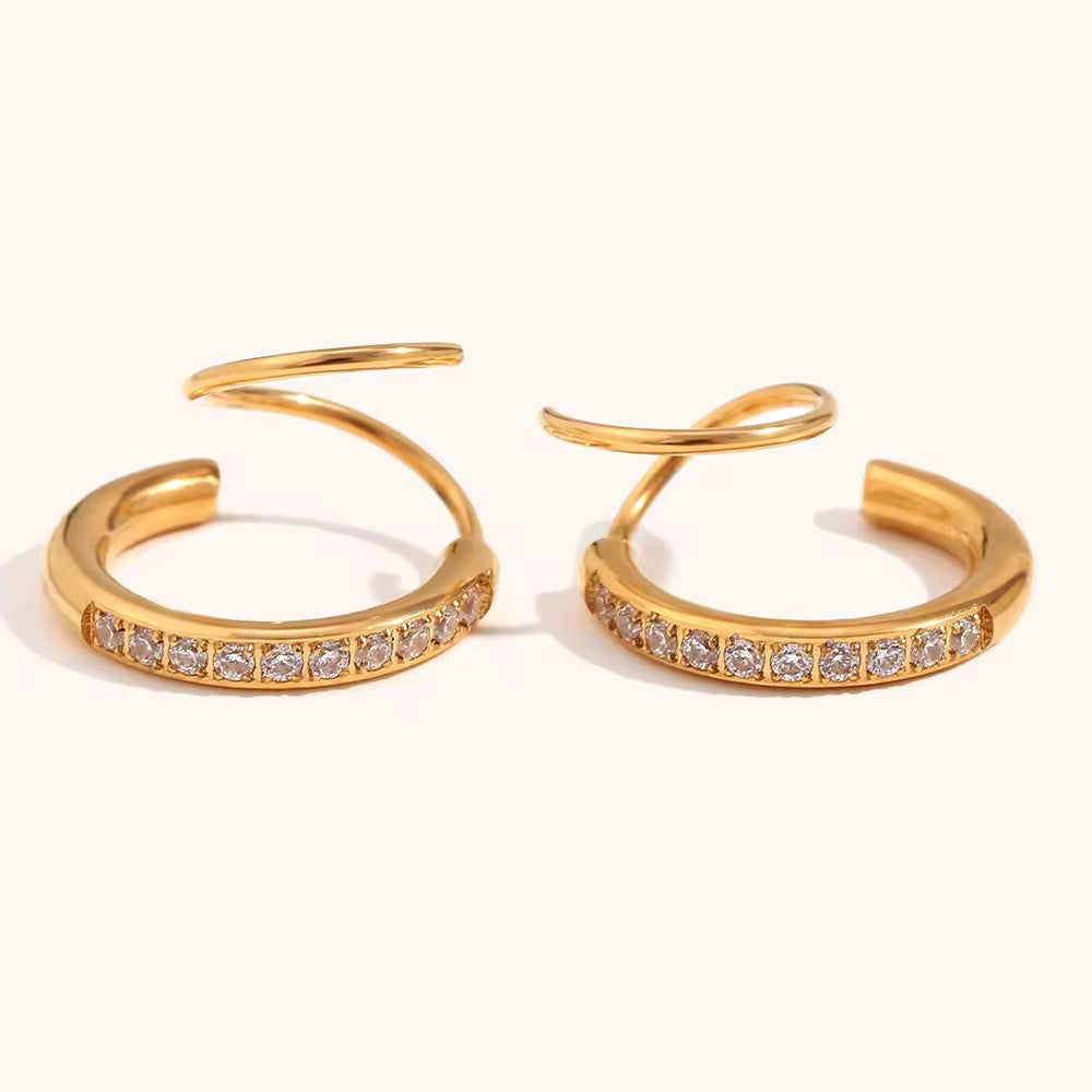 Crystal Curl Earrings